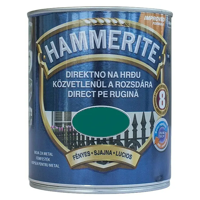 Hammerite Lak u boji - Tamnozelene boje, 2,5 l - Pogled sprijeda