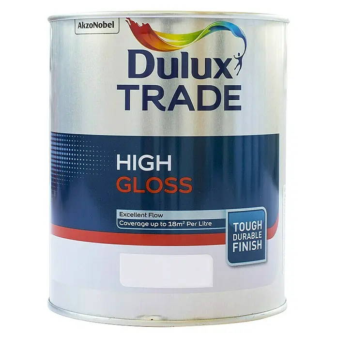 Dulux Temeljni premaz High Gloss - 1 l, Bijele boje - Pogled sprijeda