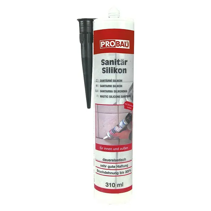 Probau Sanitarni silikon - Sive boje, 310 ml - Pogled sprijeda
