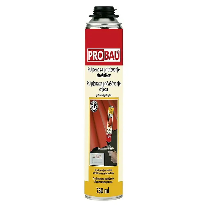 Probau PU ljepljiva pjena za pričvršćivanje crijepa - 750 ml - Pogled sprijeda