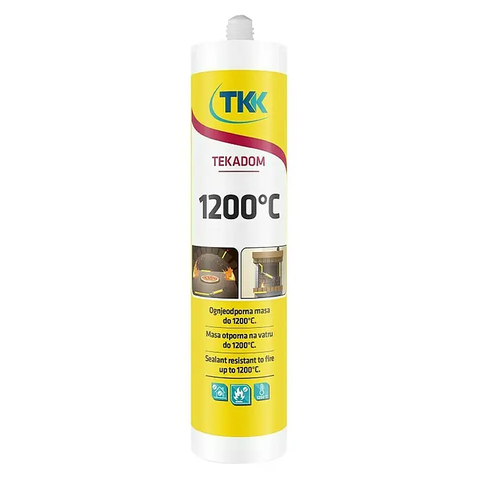 Silikon 1200 °C temperaturno otporan - 300 ml, Crne boje - Pogled sprijeda