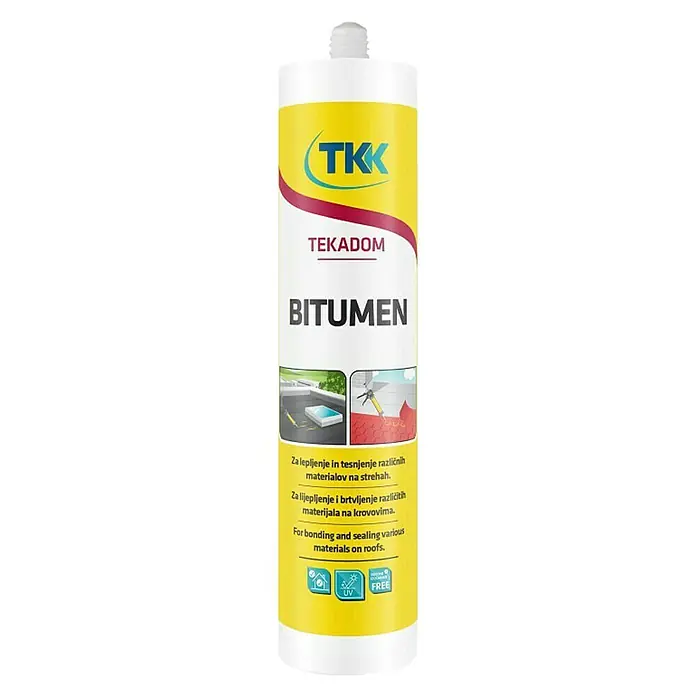 Bitumenska masa za brtvljenje Tekadom - Crne boje, 300 ml - Pogled sprijeda