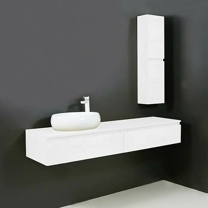 Aquaart Kupaonski ormarić - Bijele boje, D x Š x V: 45 x 80 x 25 cm - Živopisni prikaz