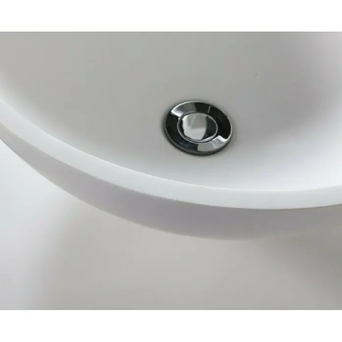 Cipì Nasadni okrugli umivaonik - Promjer: 39,5 cm, Bijela boja - Detaljan prikaz
