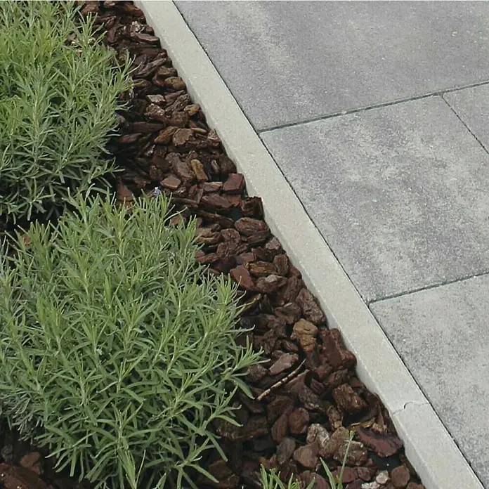 Semmelrock Rubnjak - Sive boje, Beton, D x Š x V: 75 x 8 x 20 cm - Živopisni prikaz