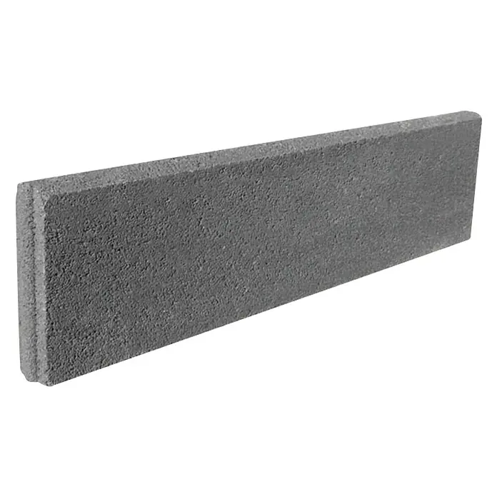 Rubnjak - 80 x 5 x 20 cm, Sive boje, Beton - Dijagonalni pogled