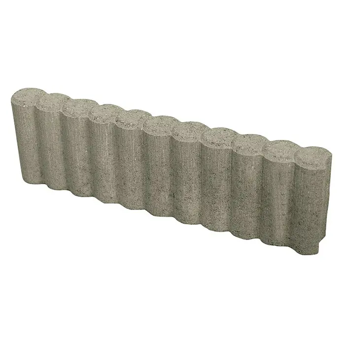 Rubna palisada - Sive boje, D x Š x V: 50 x 6 x 25 cm - Dijagonalni pogled