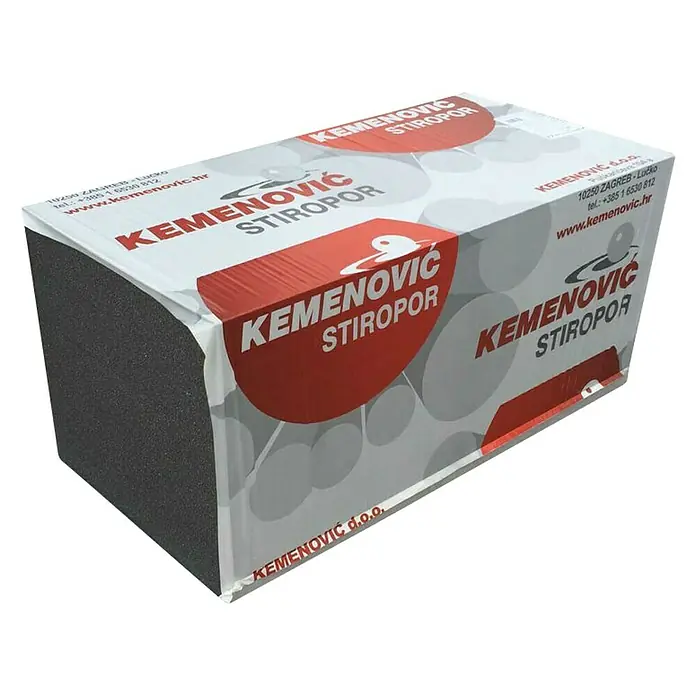 Kemenović Stiropor ploča KEMPOR EPS F PLUS - 1.000 x 500 x 80 mm - Dijagonalni pogled