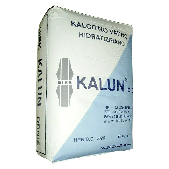 Građevno vapno Kalun - 25 kg - Dijagonalni pogled