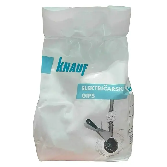 Knauf Građevinski i električarski gips - 2,5 kg - Pogled sprijeda