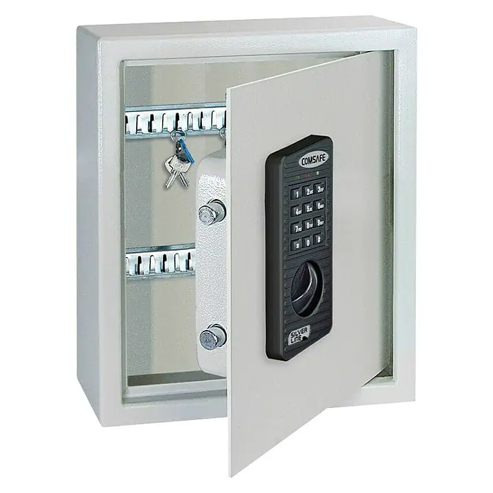 Rottner Sigurnosni ormarić za ključeve Keytronic 20 - Broj kuka: 20 Kom., 10 x 24,5 x 30 cm - Dijagonalni pogled