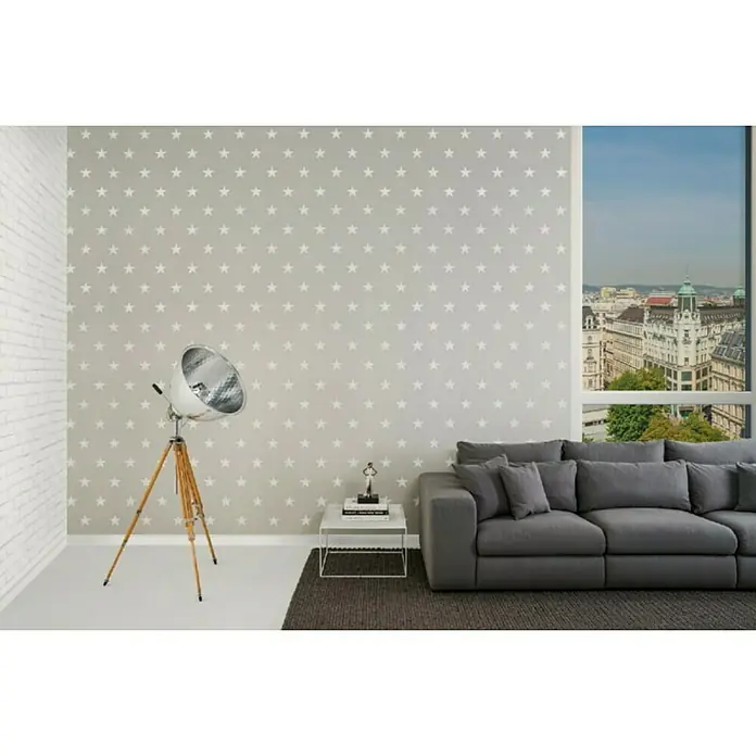 Flis tapeta  High Rise - Bež boje, 10,05 x 0,53 m - Živopisni prikaz