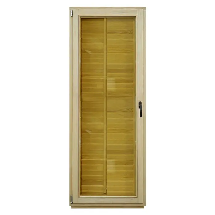 Balkonska vrata s pomičnom griljom - Š x V: 80 x 210 cm, DIN lijevo, Natur - Pogled sprijeda