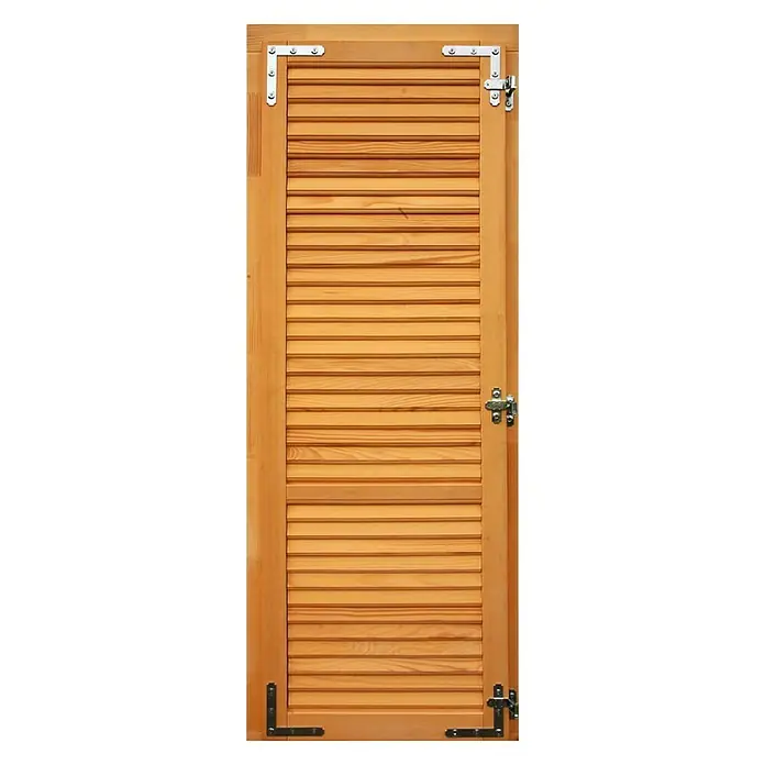 Balkonska vrata s pomičnom griljom - Š x V: 80 x 210 cm, DIN lijevo, Natur - Pogled sprijeda