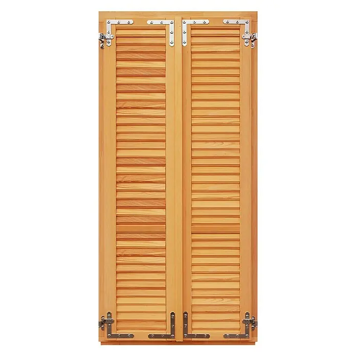 Balkonska vrata s pomičnom griljom - Š x V: 100 x 210 cm, DIN lijevo, Natur - Pogled sprijeda