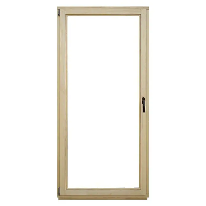 Balkonska vrata s pomičnom griljom - Š x V: 100 x 210 cm, DIN lijevo, Natur - Pogled sprijeda