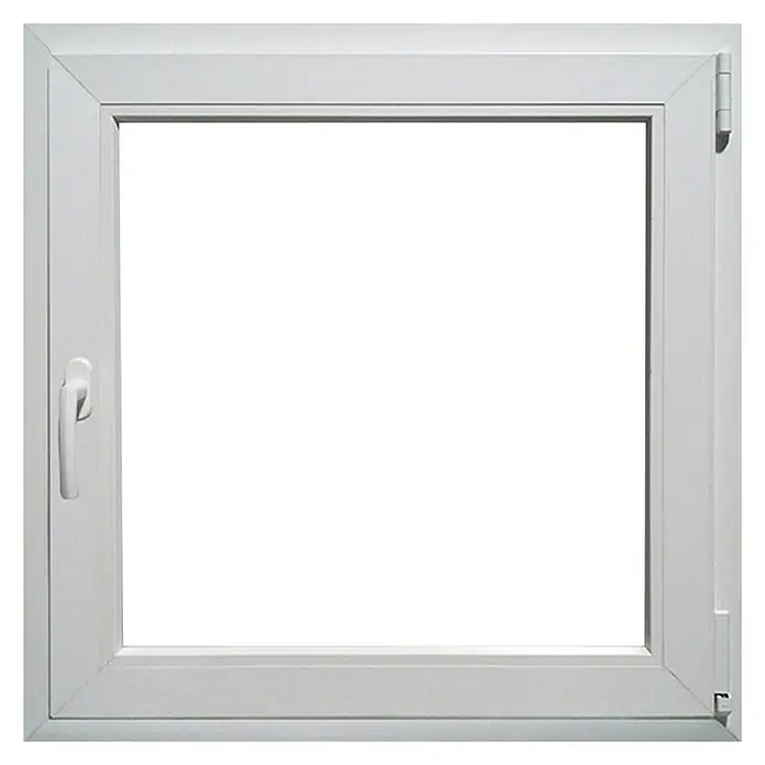 PVC prozor s kvakom - Š x V: 100 x 100 cm, DIN desno, Bijele boje - Pogled sprijeda