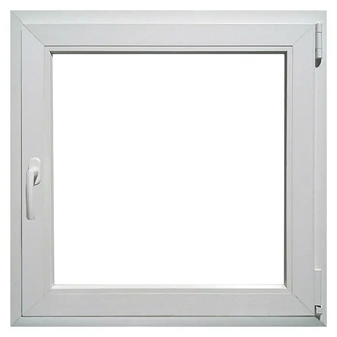 PVC prozor s kvakom - Š x V: 120 x 120 cm, DIN desno, Bijele boje - Pogled sprijeda