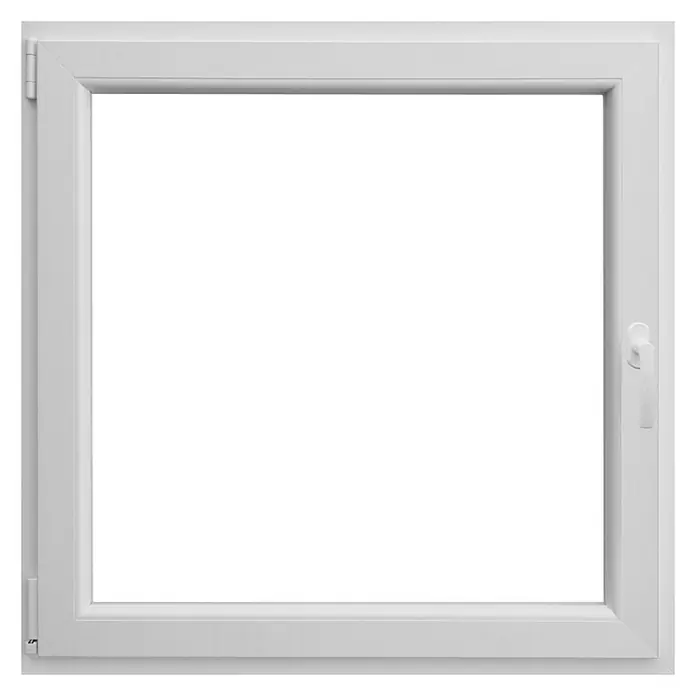 PVC prozor s kvakom - Š x V: 100 x 100 cm, DIN lijevo, Bijele boje - Pogled sprijeda