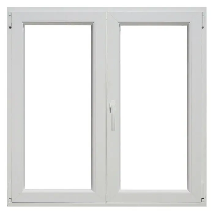 Dvostruki prozor s kvakom - Š x V: 100 x 100 cm, DIN desno, Bijele boje - Pogled sprijeda