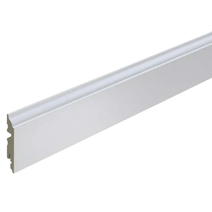 Kutna lajsna - Bijele boje, D x Š x V: 2,4 m x 13 mm x 80 mm - Dijagonalni pogled