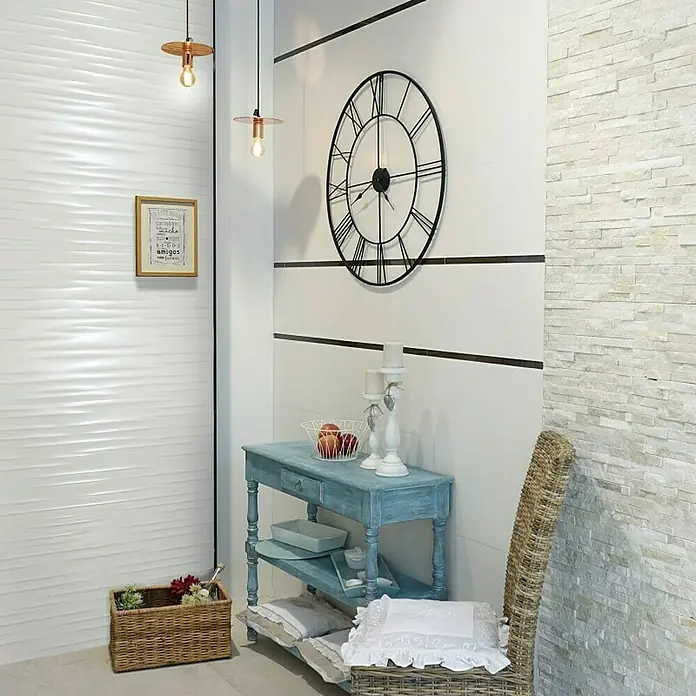 Zidna pločica Unik Frost - 30 x 90 cm, Bijele boje, Sjaj - Živopisni prikaz
