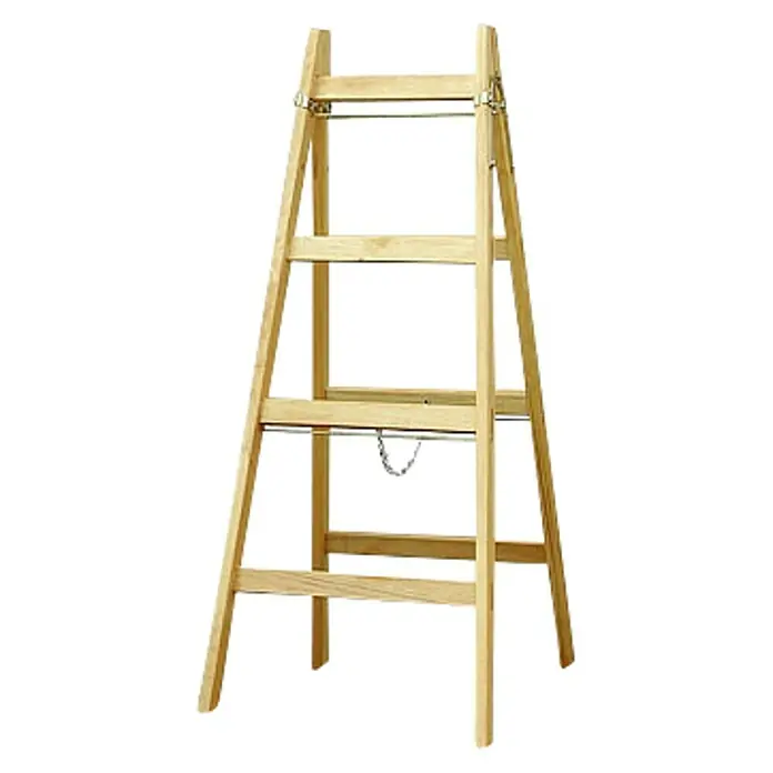 Drvene ljestve - 2 x 4 stepenice, 150 kg, 127 cm - Pogled sprijeda