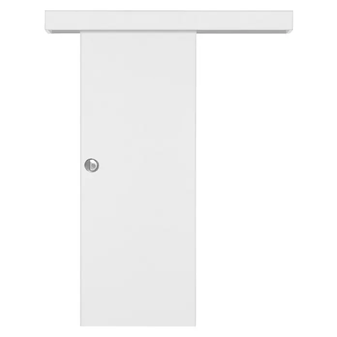 Doornite Drvena klizna vrata sa školjkicom - Š x V: 950 x 2.000 mm, Bijele boje - Pogled sprijeda