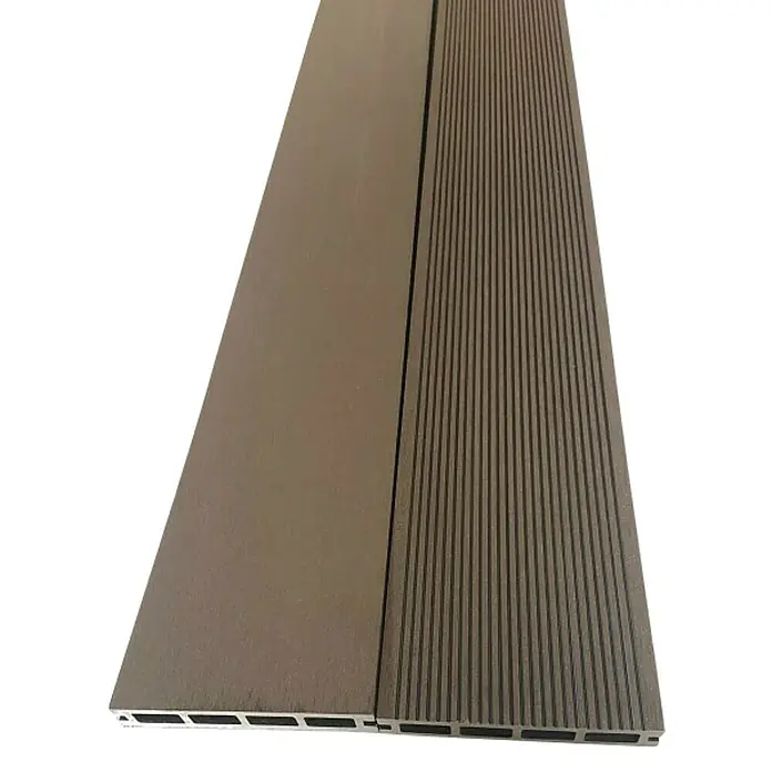 WPC daska za terasu - 400 x 15 x 2,5 cm, Tamnosmeđe boje - Dijagonalni pogled