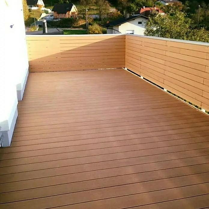WPC daska za terasu Bambus - 400 x 15 x 2,5 cm, Smeđe boje - Živopisni prikaz
