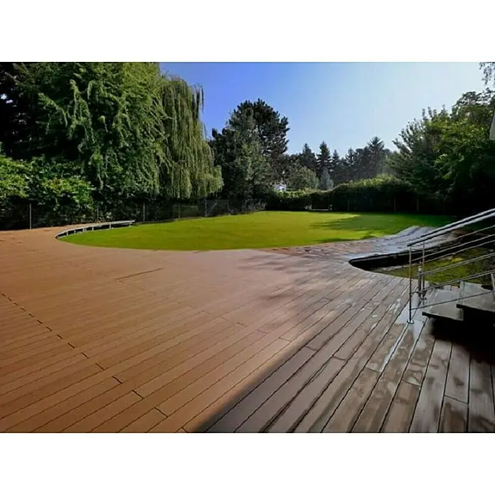 WPC daska za terasu Bambus - 400 x 15 x 2,5 cm, Smeđe boje - Živopisni prikaz