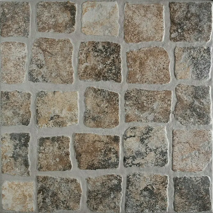 Porculanska pločica Quadrotta Verde - 35 x 35 cm, Zeleno-smeđe boje, Mat - Detaljan prikaz