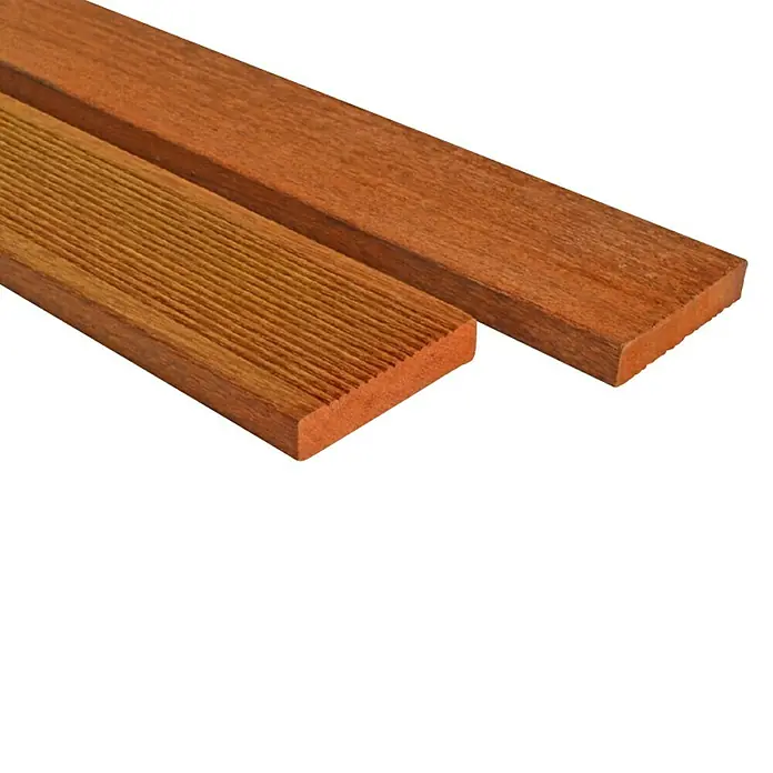 Daska za terasu - 245 x 9 x 2 cm, Smeđe boje - Dijagonalni pogled