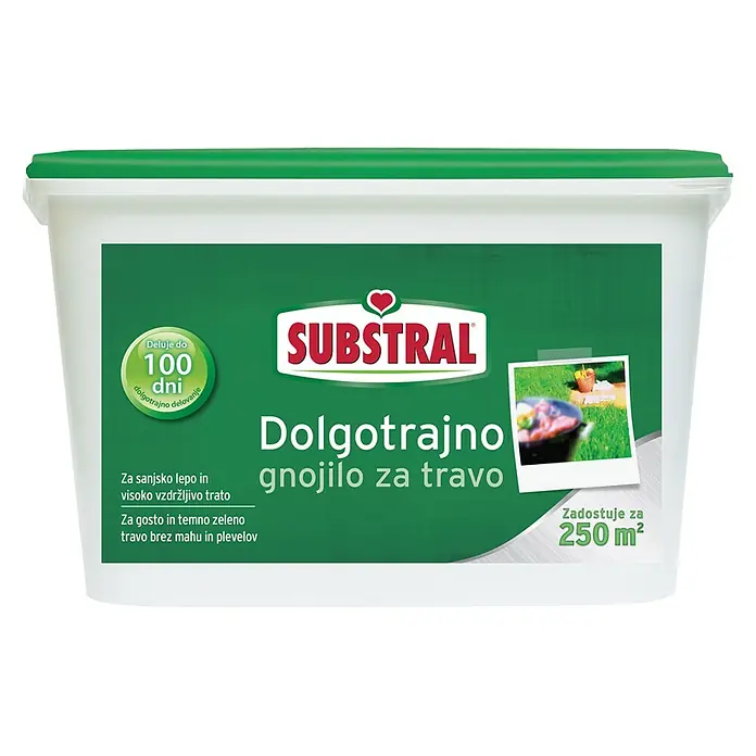 Substral Dugotrajno gnojivo za travnjak - 5 kg, Sadržaj je dovoljan za: 250 m² - Pogled sprijeda