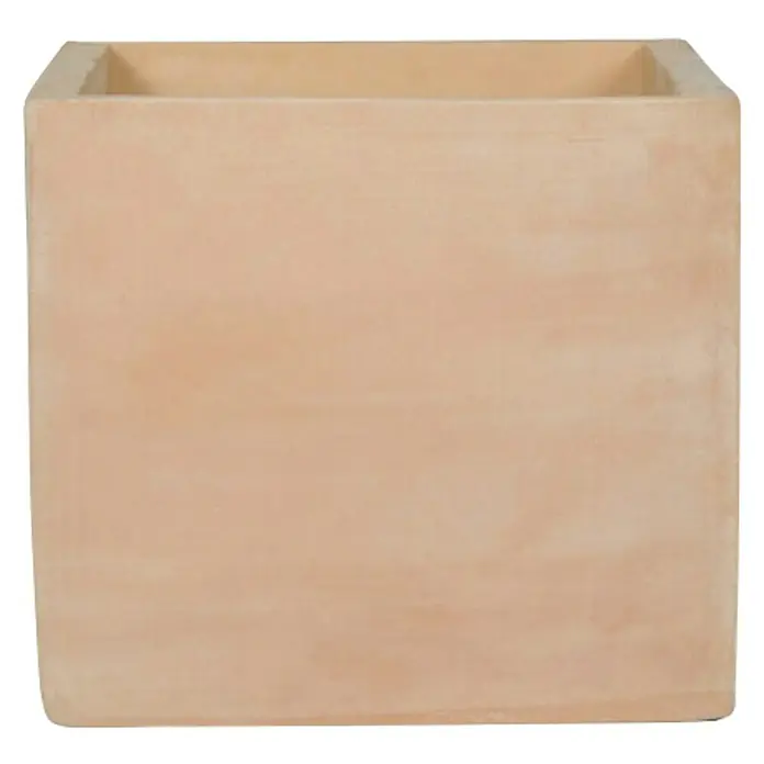 Četvrtasta tegla za cvijeće - Vanjska dimenzija (D x Š x V): 18 x 18 x 16 cm, prirodni materijali, Terakota - Pogled sprijeda