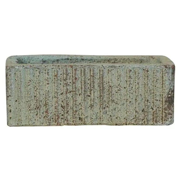Plastična žardinjera Deep Sea Antik Green -  - Pogled sprijeda