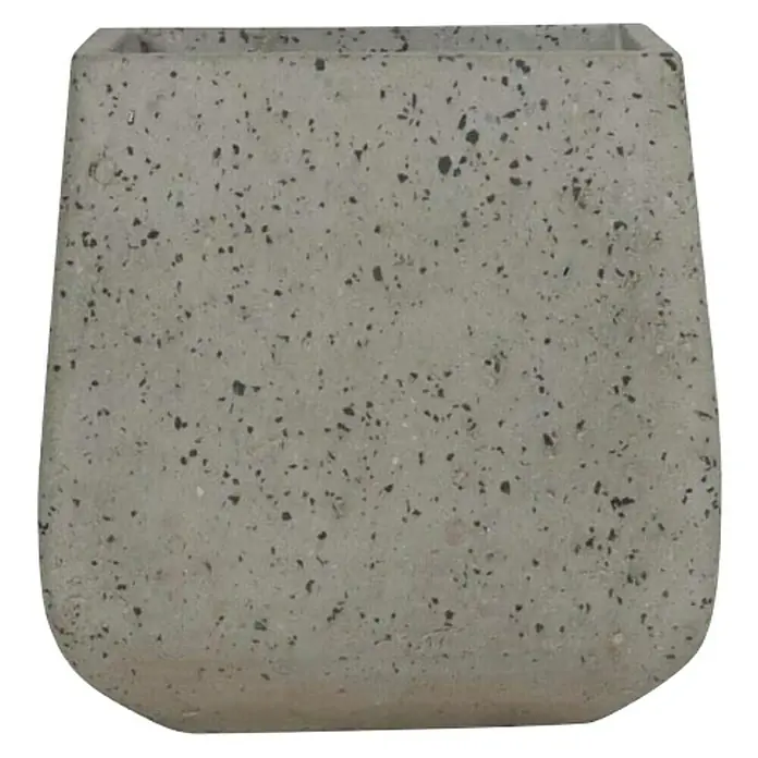 Plastična žardinjera Cement Lava - Vanjska dimenzija (D x Š x V): 43 x 43 x 44 cm, Beton, Sive boje - Pogled sprijeda