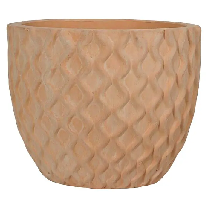 Okrugla tegla za cvijeće - Vanjska dimenzija (ø x V): 43 x 36 cm, prirodni materijali, Terakota - Pogled sprijeda