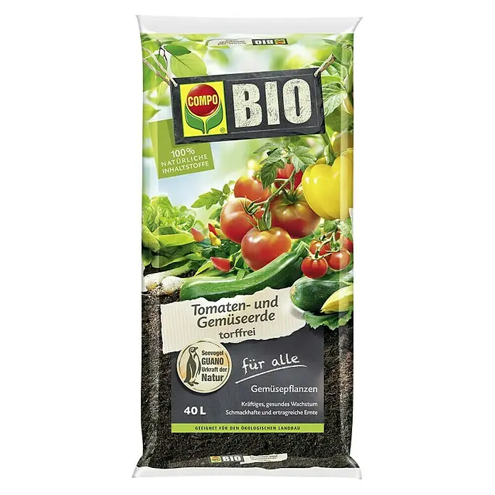 Compo Bio zemlja za rajčice i povrće - 40 l - Pogled sprijeda