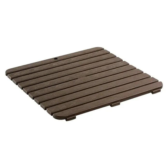 Tatay Podloga za kupaonicu - 55 x 55 cm, Smeđe boje - Dijagonalni pogled