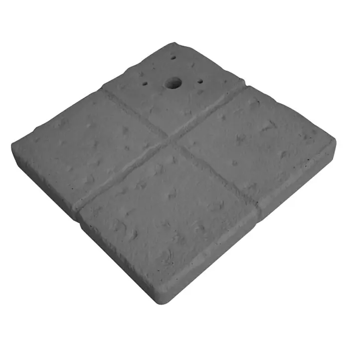 Stalak za vrtnu slavinu - 38 x 38 x 4,5 cm, Sive boje - Dijagonalni pogled