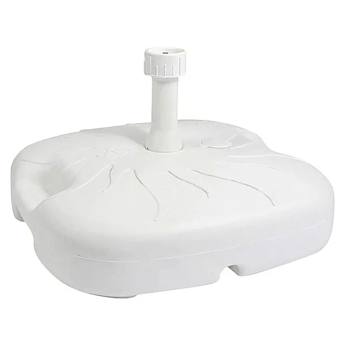 Stalak za suncobran - D x Š: 45 x 45 cm, Namijenjeno za: Promjer cijevi 18 - 33 mm, Bijele boje - Dijagonalni pogled