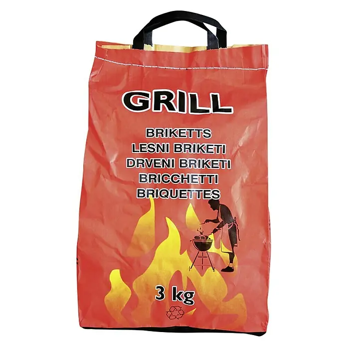 Briketi drvenog ugljena - 3 kg - Pogled sprijeda