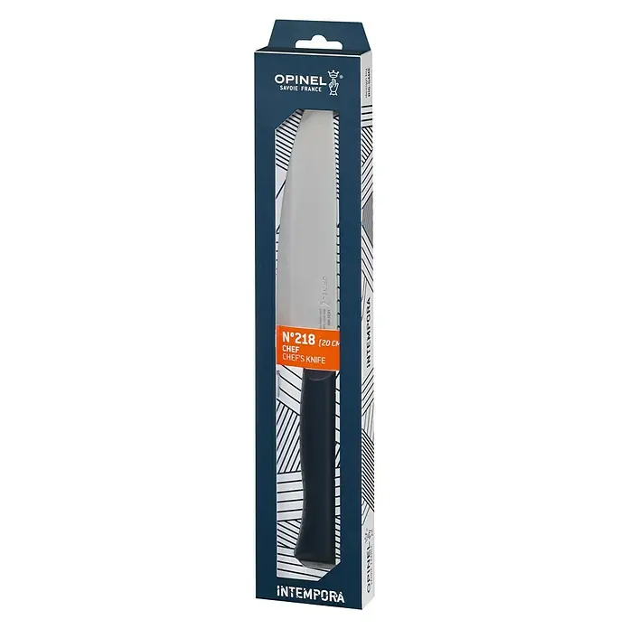 Opinel Intempora II Chefmesser - Klingenlänge: 200 mm, Blau - Vorderansicht