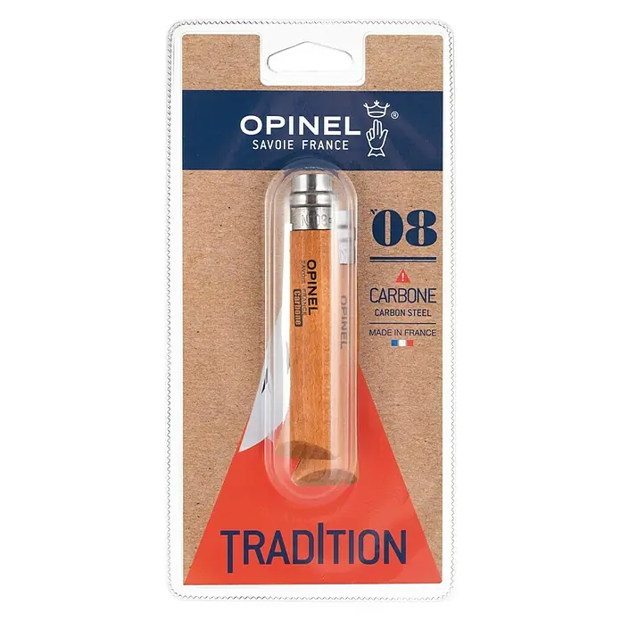 Opinel Taschenmesser No.8 - Klingenlänge: 85 mm, Carbon - Vorderansicht