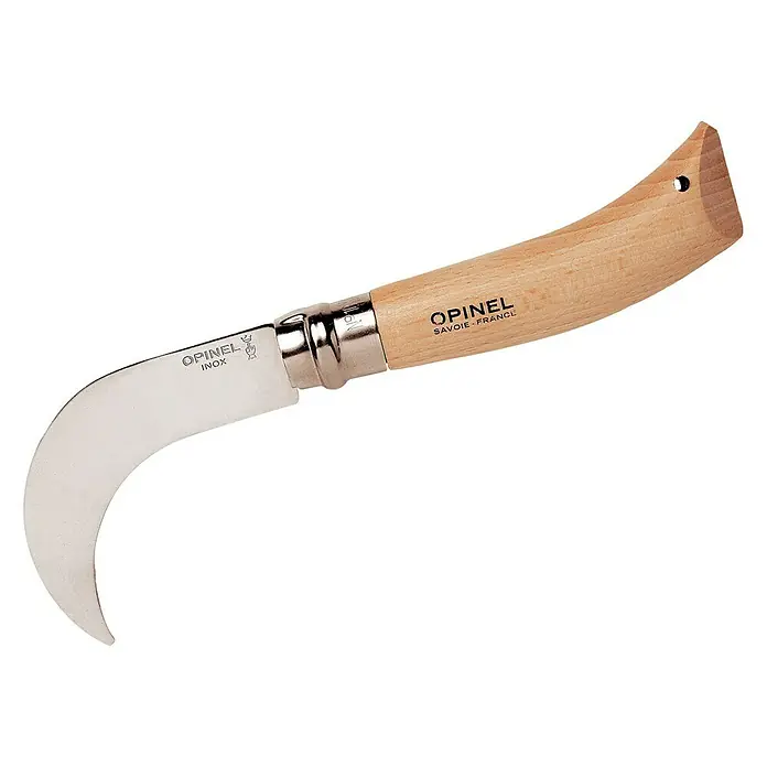Opinel Gartenmesser - Klingenlänge: 80 mm, Sichelförmig - Linke Seitenansicht