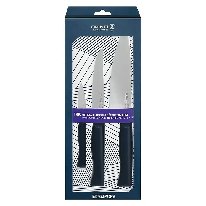 Opinel Intempora II Küchenmesser-Set - 3 -tlg. - Vorderansicht