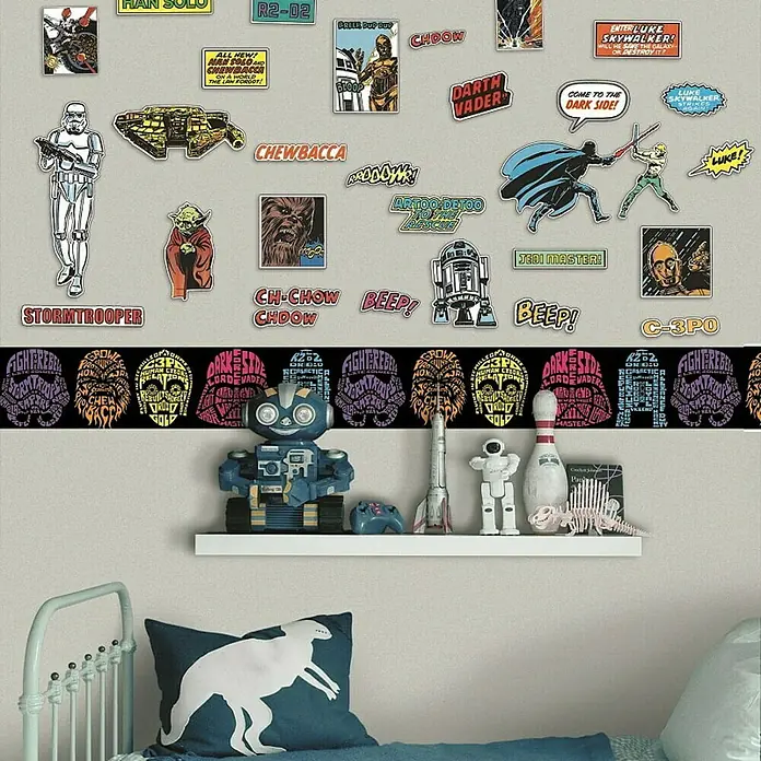 Dekorativna naljepnica Star Wars - 30 x 15 cm - Živopisni prikaz