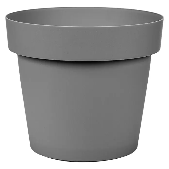 Tegla za cvijeće Melrose - Vanjska dimenzija (ø x V): 50 x 43 cm, Plastika, Sive boje - Pogled sprijeda