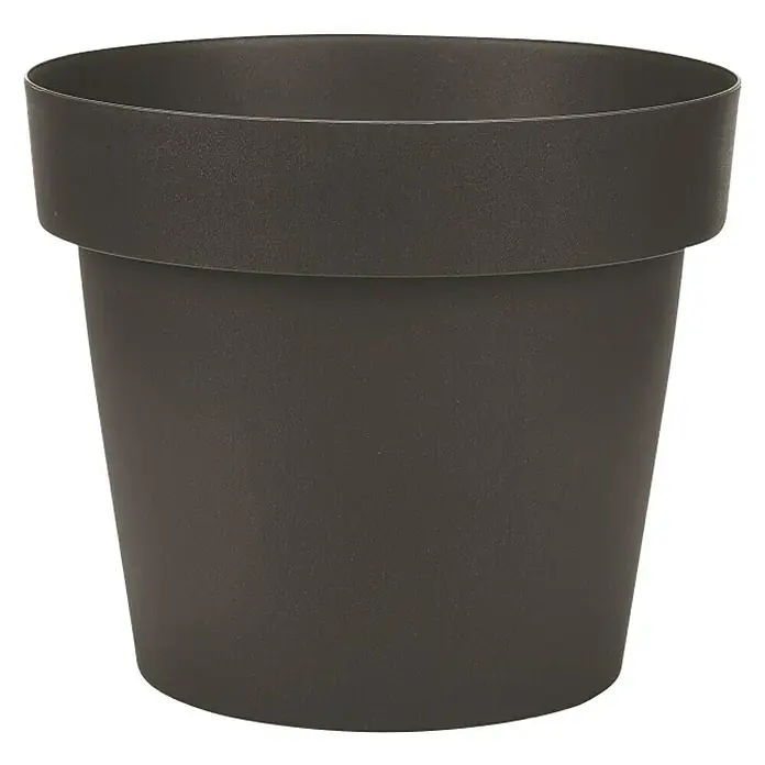 Tegla za cvijeće Melrose - Vanjska dimenzija (ø x V): 35 x 29 cm, Plastika, Antracit - Pogled sprijeda